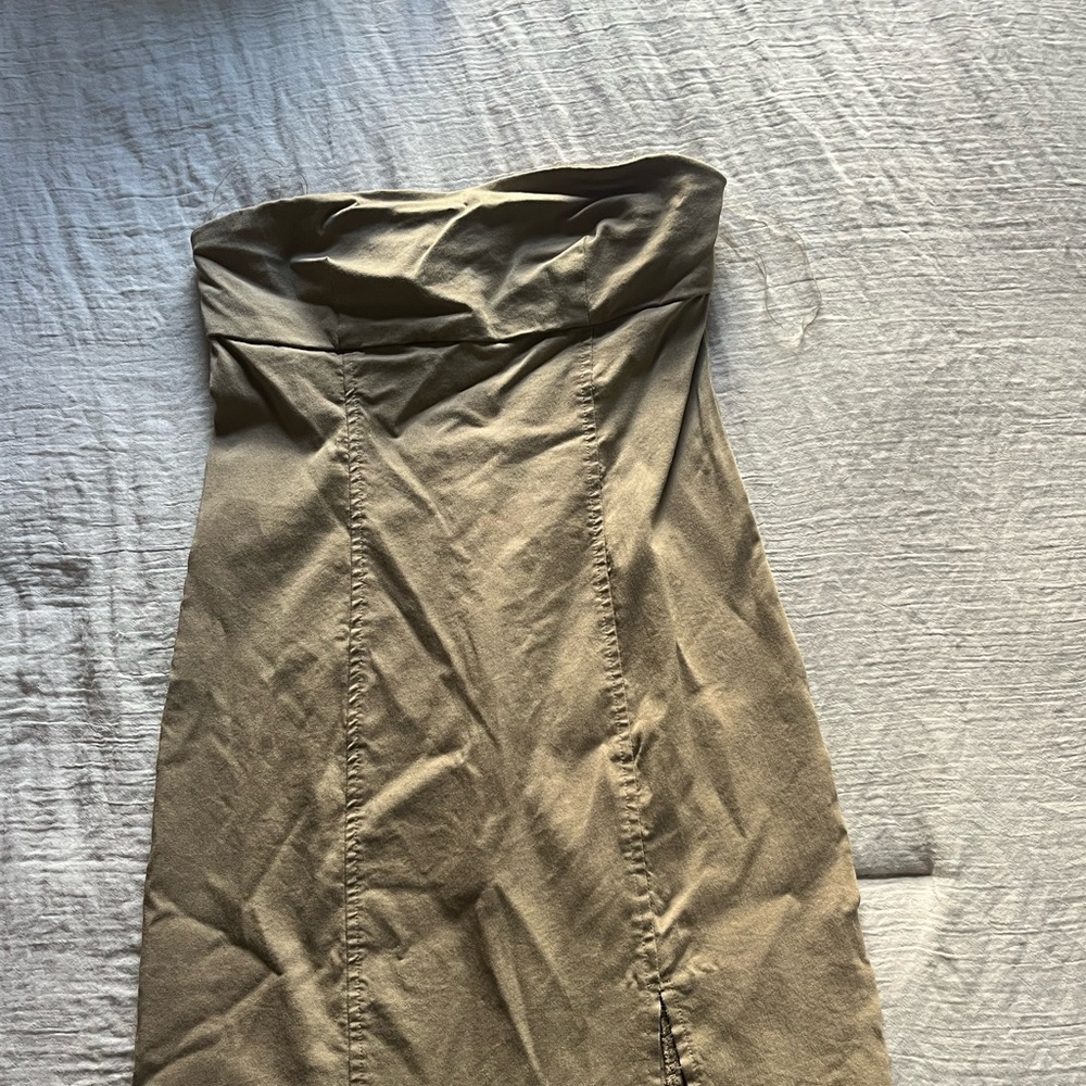 Kendall & Kylie Strapless Brown Dress